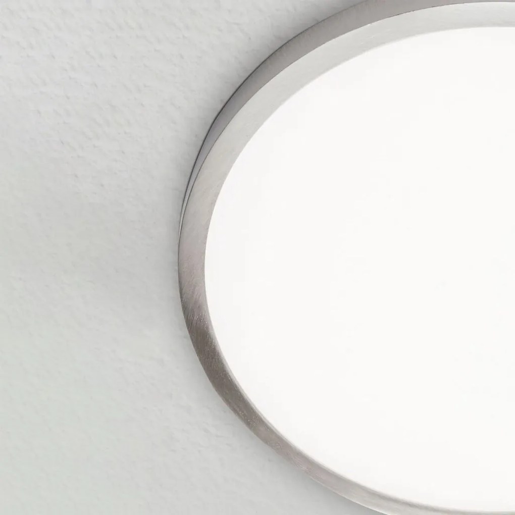 Plafoniera LED design slim LERO round D-30cm 4000K argintie
