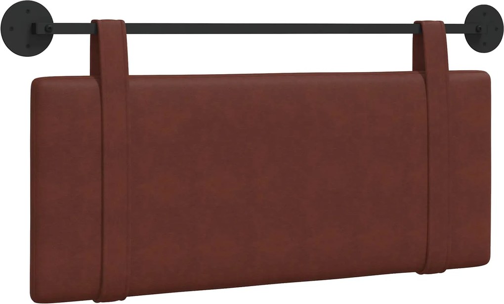 vidaXL Cap de pat suspendat Maro Lucios 110 x 55 x 5 cm PU antic