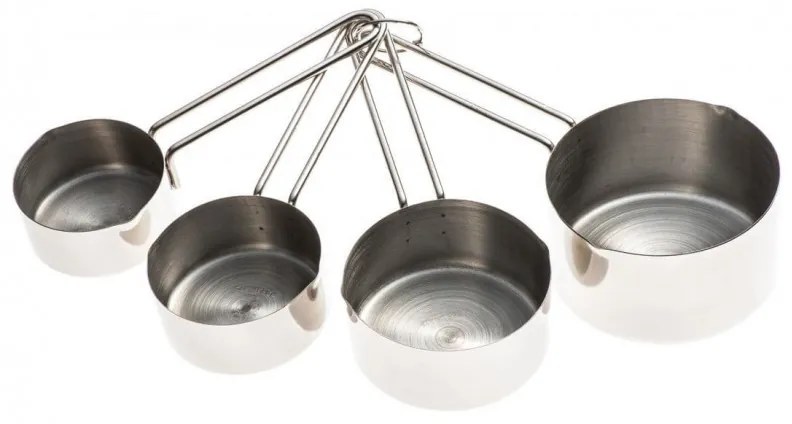 Set masuratori din Kinghoff KH 4025, 50/80/125/250 ml., Inox, Argint