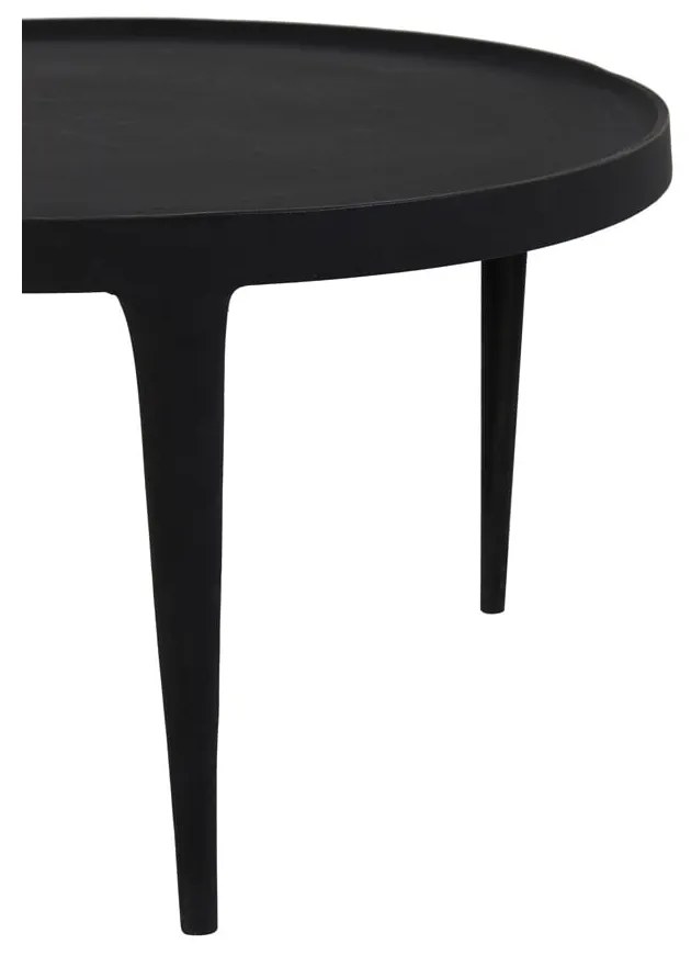 Măsuțe de cafea negre 2 buc. rotunde ø 75 cm Tobias – Light & Living