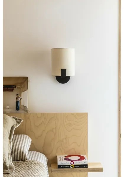 Lampă LED de perete FARO 20053 NILA 1xE27/15W/230V + LED/3W crem/negru