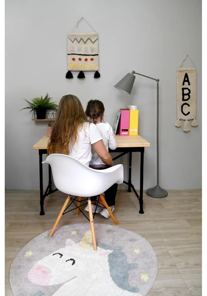 Covor pentru copii lavabil/țesut manual din bumbac ø100 cm Believe in Yourself – Lorena Canals