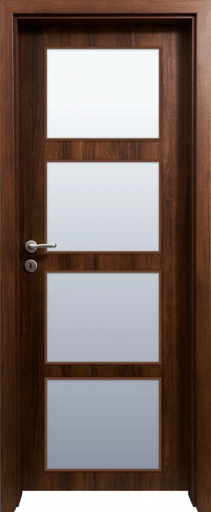 Usa HDF cu toc reglabil din MDF PAL - Colectia QUADRAT 4.1 - Culoare Nuc 160-250 mm, Nuc Clasic, Folie Decor