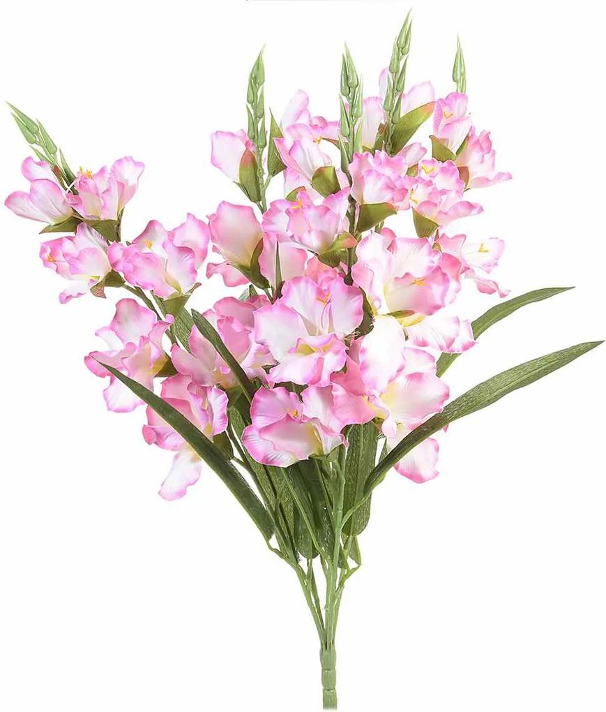 Buchet de flori artificiale gladiole roz 58 H