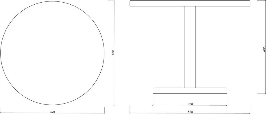 Măsuță auxiliară rotundă ø 52 cm Odo – noo.ma