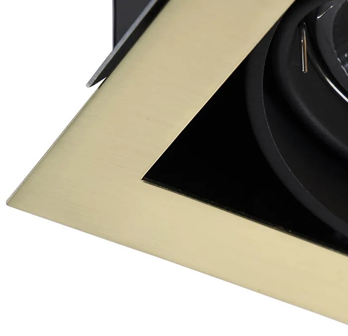 Spot integrat reglabil din alamă cu 2 lumini - Oneon