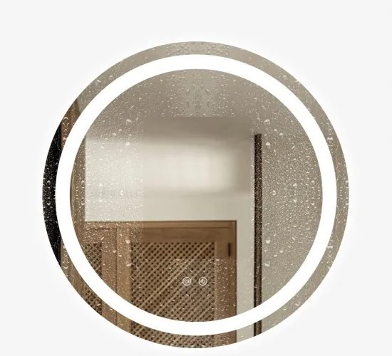 Oglindă Baie LED Premium cu Senzor Touch, Lumina Rece/Calda/Neutra, 80cm