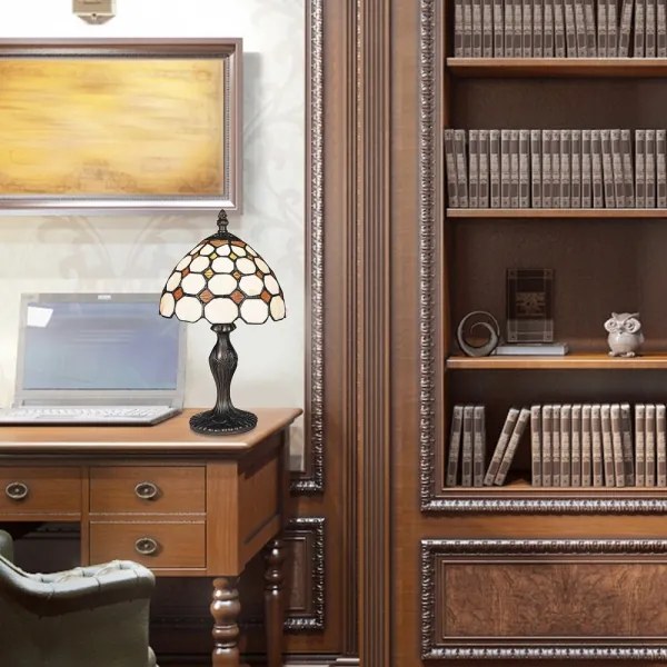 Lampă de masă cu abajur din sticlă vitrată Tiffany MARVEL 1xE14/40W/230V Rabalux 8072