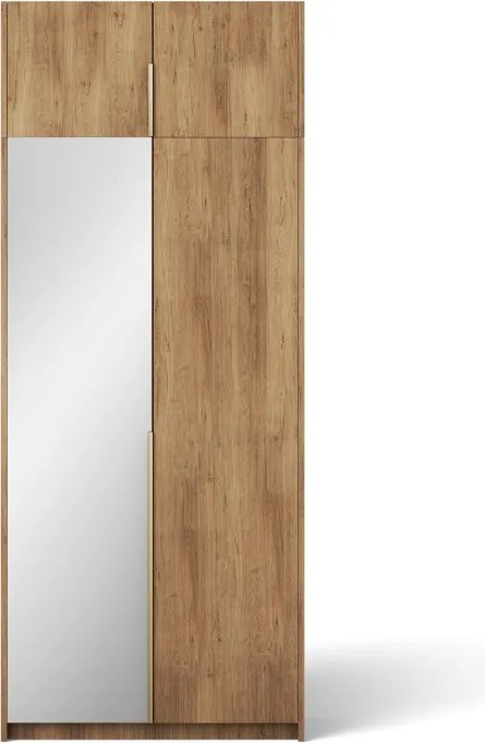 Dulap Alera II with top extension – Hinged – cu oglindă – 100x58x250 cm – Stejar Artisan – Alera II with top extension – Hinged Dulap – Varianta 1