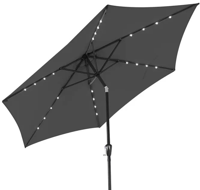 Deuba Umbrelă solară LED Miami Ø270 cm - antracit