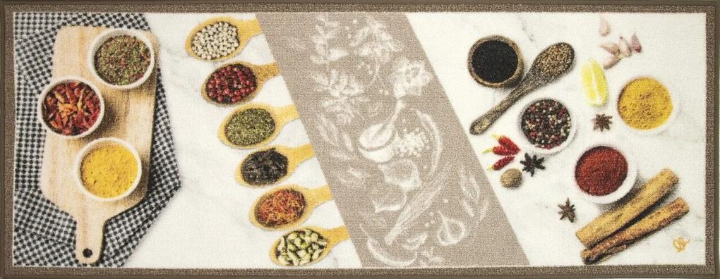 Covor pentru bucatarie, Olivo Tappeti, New Smile Modern, White Spice, 57 x 190 cm, nailon, multicolor