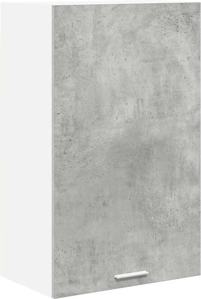 vidaXL Dulap suspendat Gri beton și Alb 50 x 31 x 80 cm Lemn compozit