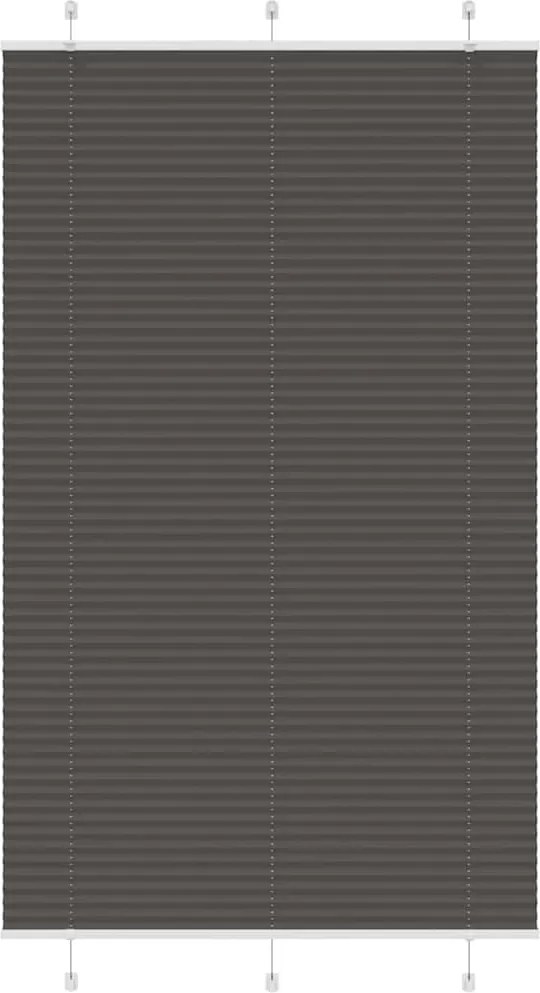 vidaXL Jaluzea plisată negru 120x200 cm Lățime țesătură 119,4 cm