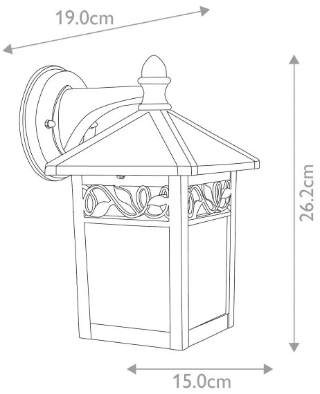 Aplică de exterior WINCHCOMBE 1xE27/60W/230V IP44 Elstead GZH-WC2
