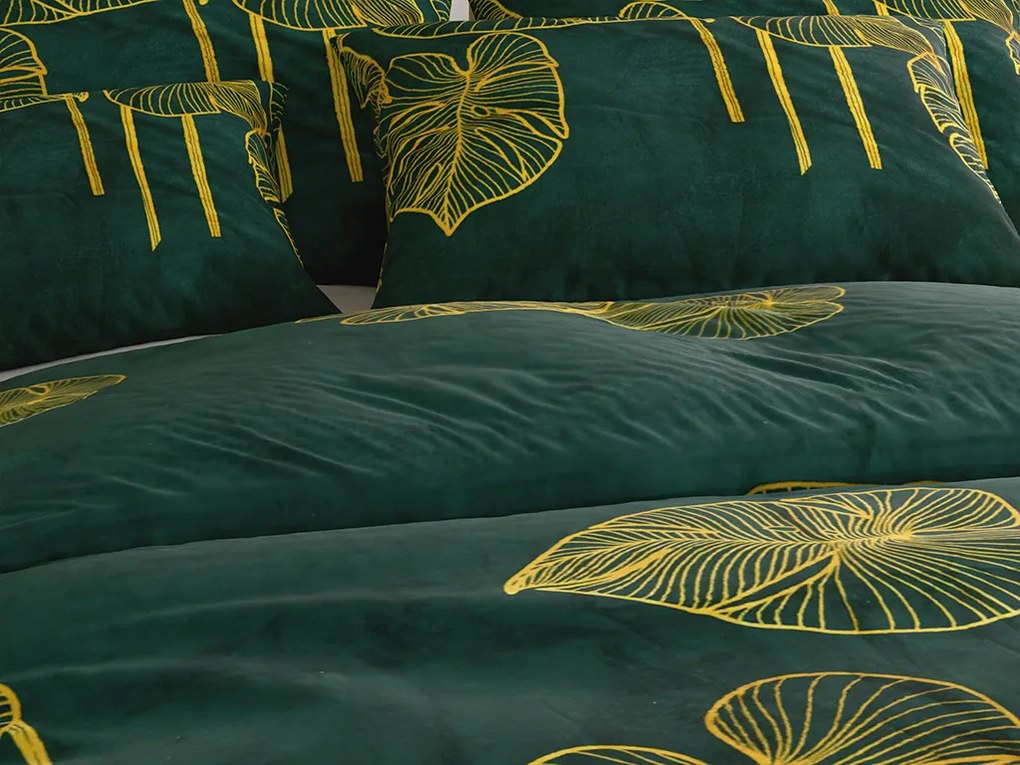 Lenjerie de pat din microplus VENECIA verde Dimensiunile lenjeriei: 70 x 90 cm | 140 x 200 cm