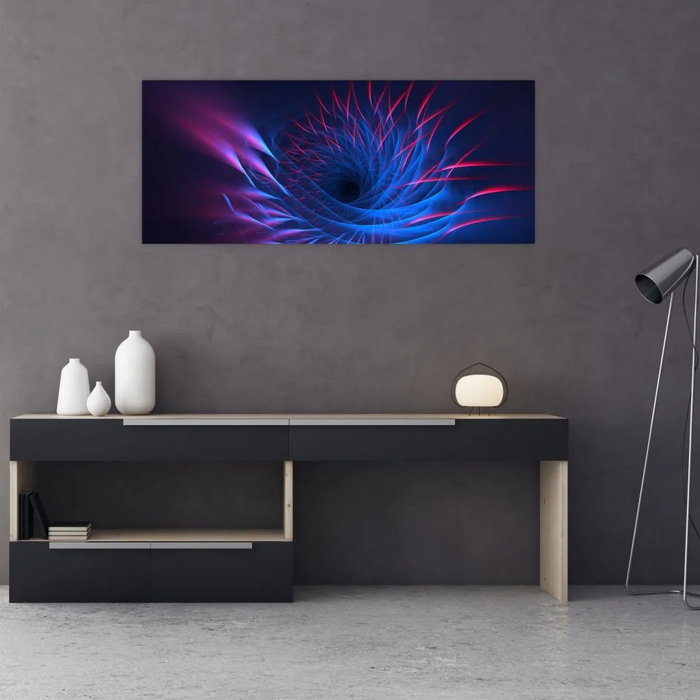 Tablou - abstaracție cu floare (120x50 cm)