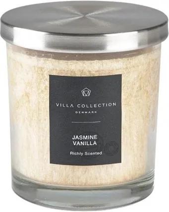 Lumanare parfumata in pahar Jasmine Vanilla 340643 Crem, Ø9xH10 cm, Villa Collection