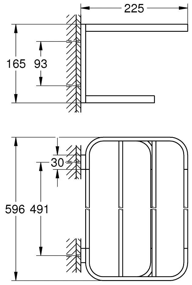 Grohe Selection Raft (etajera) prosop baie, crom
