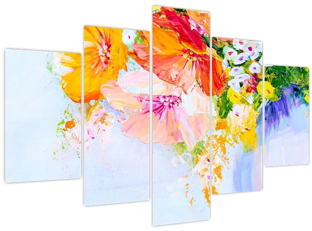 Tablou - Flori,pictură (150x105 cm)