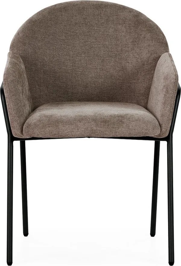 Set de scaune de sufragerie piersică 2 buc. tapițat Aslin – MOME