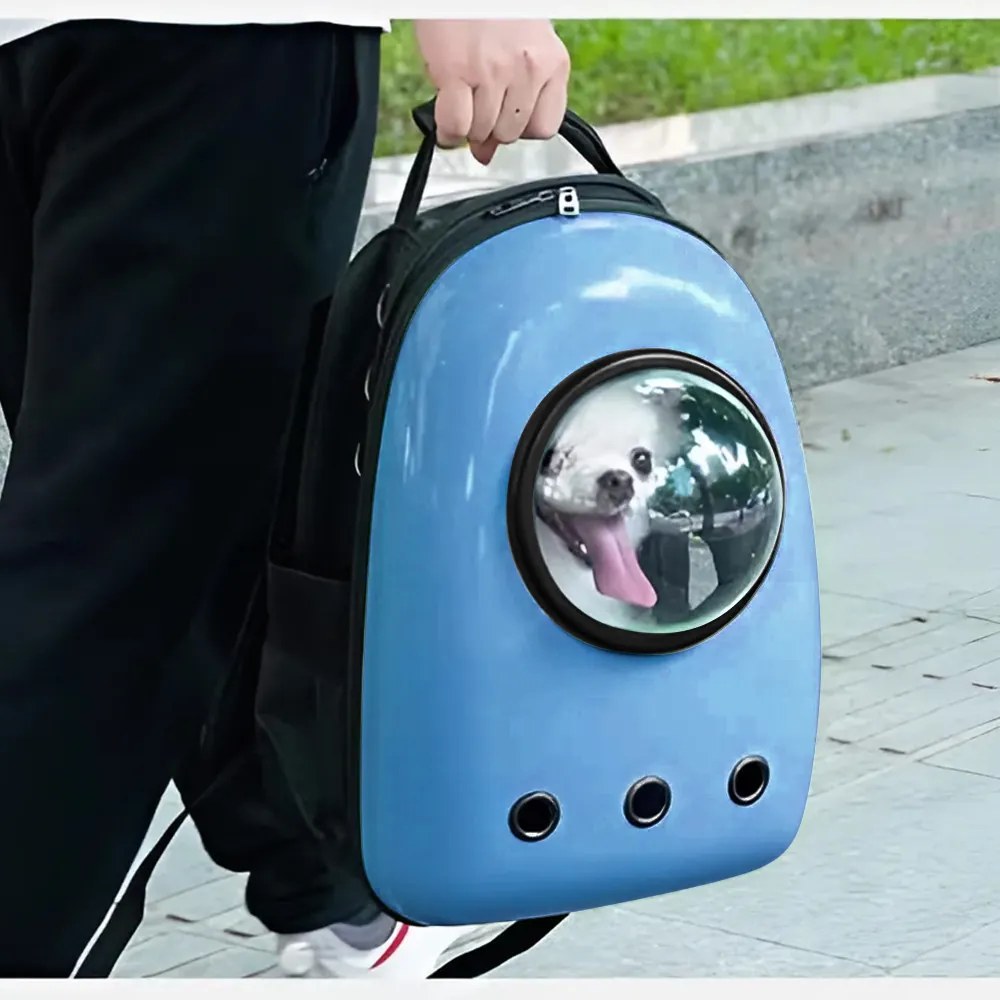 Rucsac pentru transportul animalelor de companie, albastru