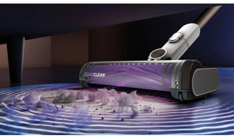 Aspirator vertical Shark IW3612EUT, 240W, 0.42 l, 3 moduri, 3 trepte, 3 atasamente, Afisaj LED, Senzori pentru detectarea murdăriei invizibile, Autonomie pana la 60 min, Alb/Galben