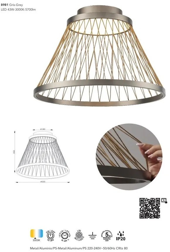 Lustra aplicata LED design modern SPIDER MA-8981