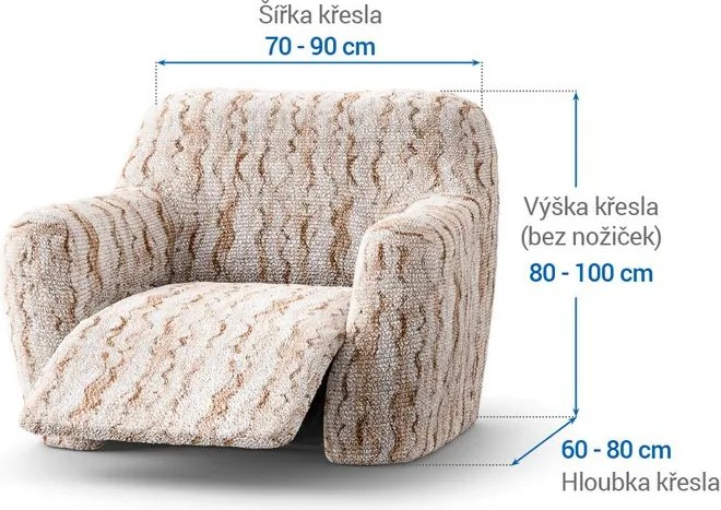 Gaico Huse bielastice OCEANO NOU bej fotoliu de relaxare (l. 70 - 90 cm)