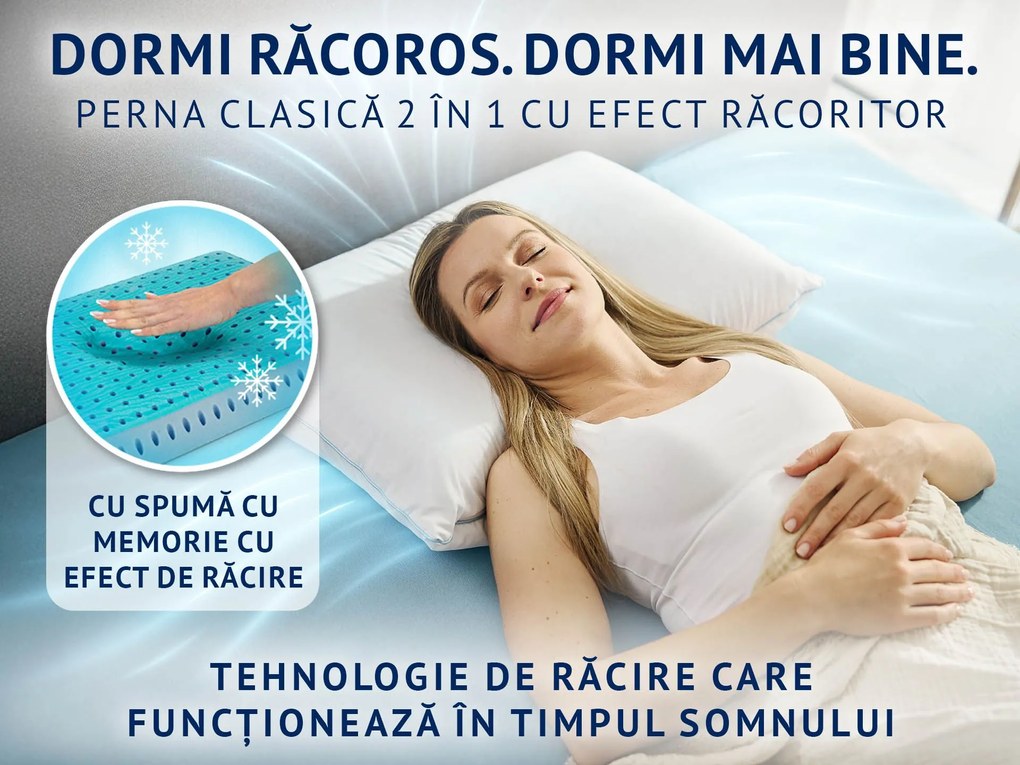 PERNA CLASICĂ 2 ÎN 1 CU EFECT RĂCORITOR 50X70 cm
