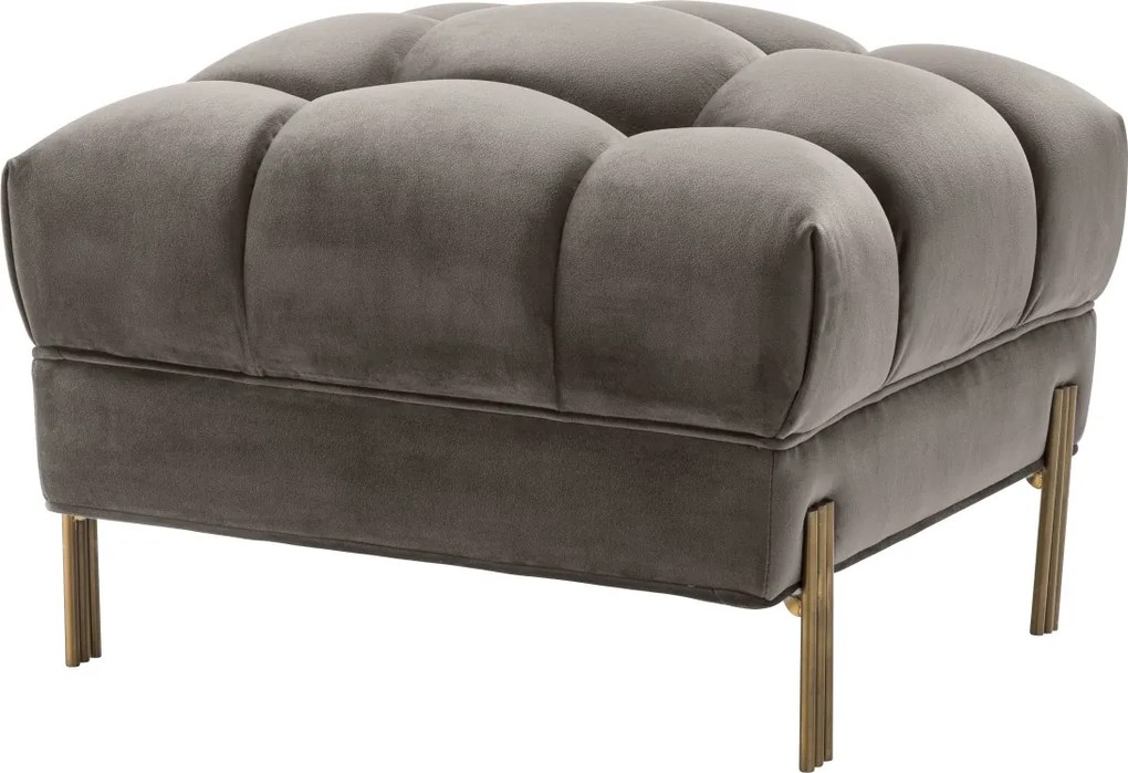 Taburete design elegant design LUX Sienna, catifea gri 113390 HZ