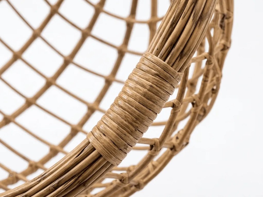 Scaun suspendat BORNEO cu suport, maro