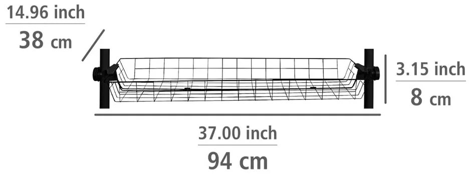 Organizatoare pentru șifonier 2 buc. din metal Herkules – Wenko