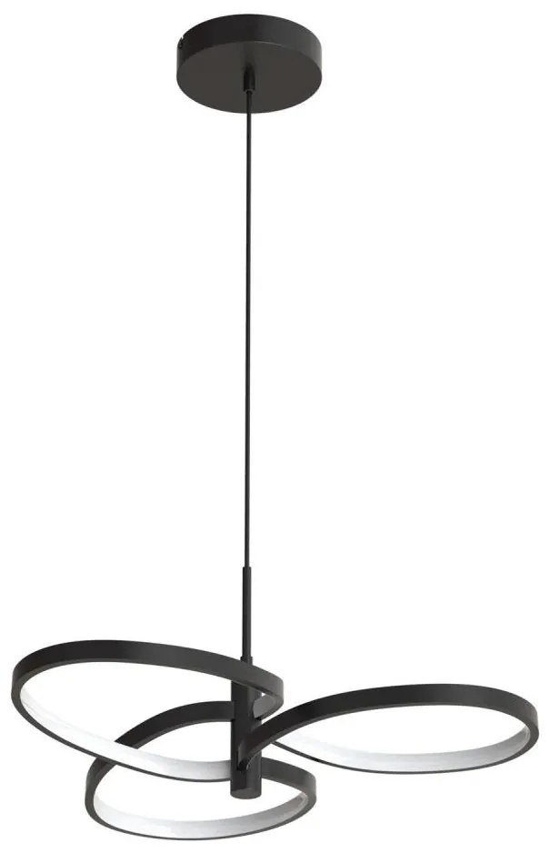 RIBBON Lustră LED pe cablu, 25W, 230V, 4000K, negru