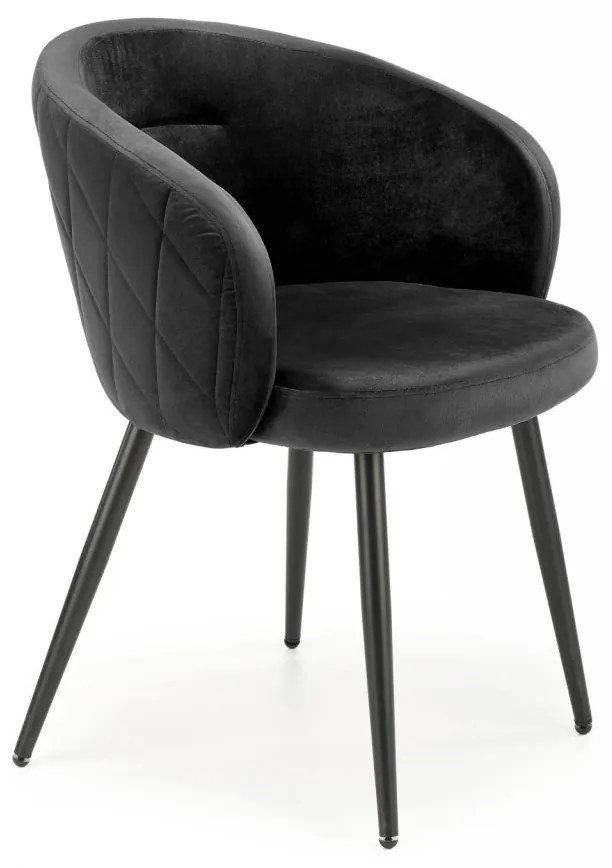 Scaun K430 velvet negru