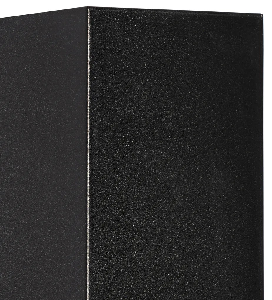 Lampa de perete exterioara moderna din plastic negru cu 2 lumini - Baleno