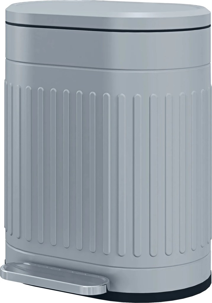 HOMCOM Coș de gunoi 20 L cu pedală, cu capac, coș interior detașabil, funcție Soft-Close 36,5 x 31,2 x 45 cm, Gri | Aosom Romania
