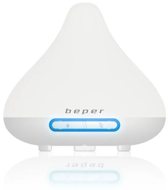 Difuzor de aroma Beper 70.402, 15.6 W, 140 ml, 2 trepte, Lumina LED, 7 culori, Alb