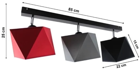 Lustră aplicată DIAMENT 3xE27/60W/230V