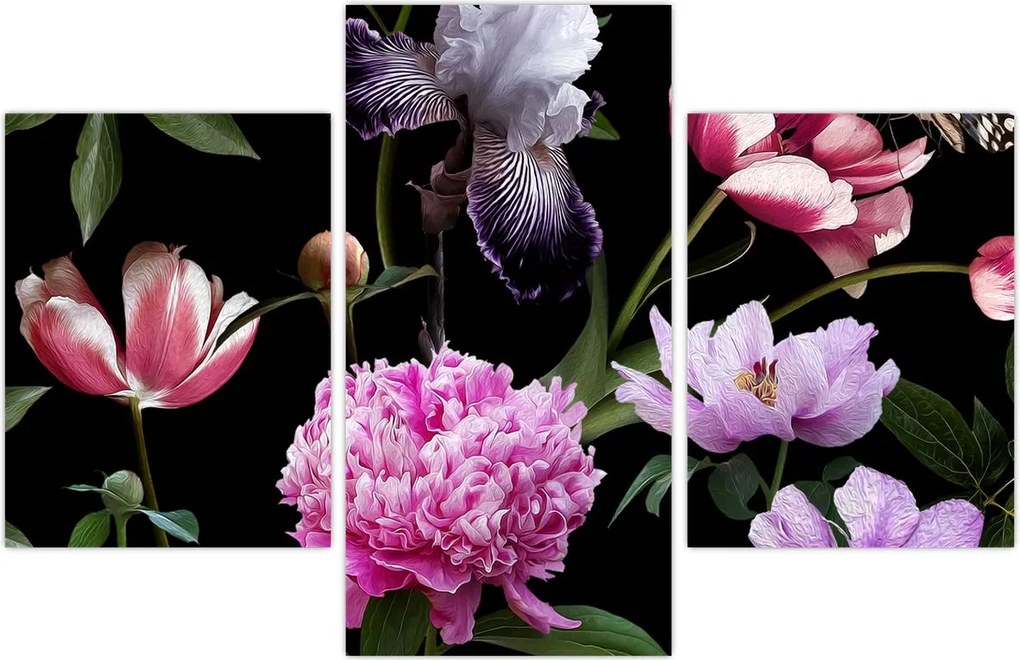 Tablou - Ilustrație de flori (90x60 cm)