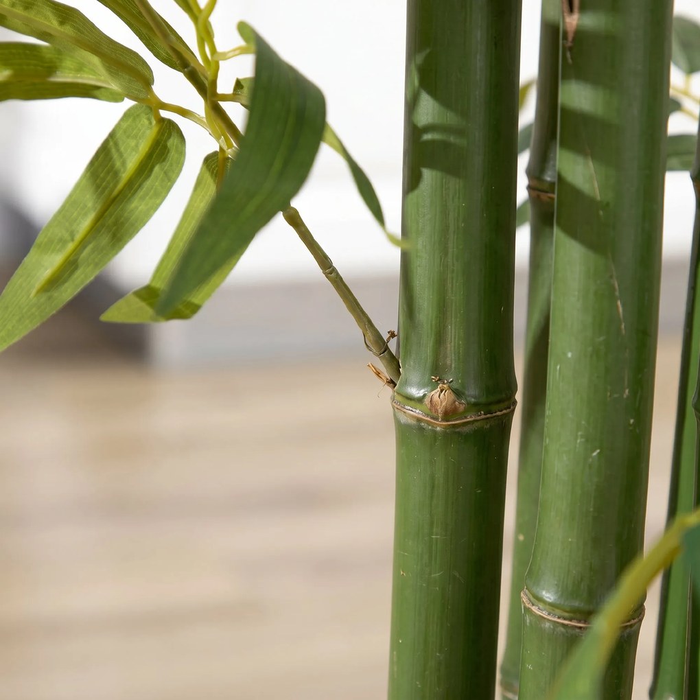 HOMCOM Plantă Artificială de Bambus, 180 cm, Realistă, cu Ghiveci Decorativ pentru Living și Dormitor, Verde | Aosom Romania