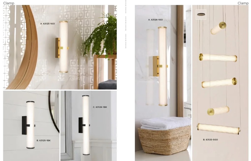 Lustra LED suspendata design modern Clamp aurie 63125-5GO SRT