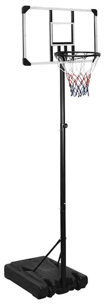 vidaXL Suport coș de baschet, transparent, 235-305 cm, policarbonat