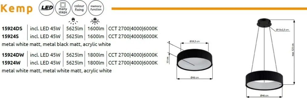 Plafoniera LED design circular KEMP