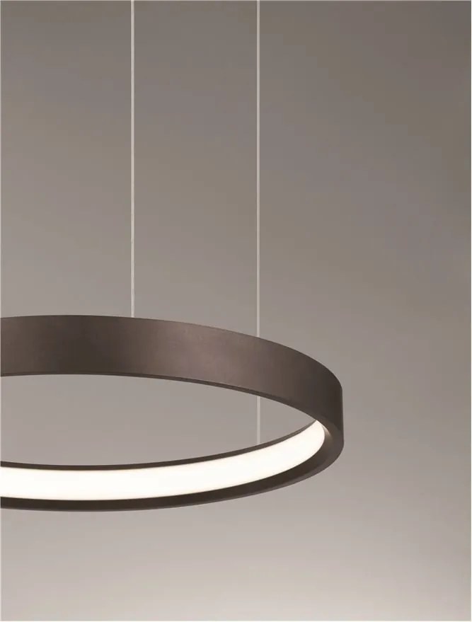 Lustra LED circulara PERRINE 40cm, maro