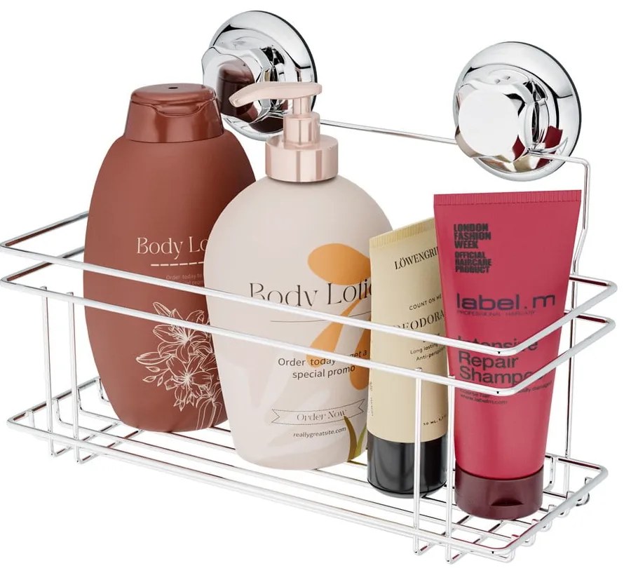 Raft pentru baie argintiu autoadeziv din metal Bestlock Bath – Compactor