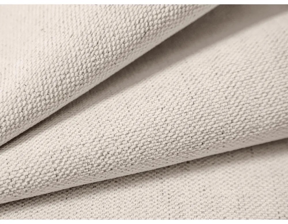 Pat matrimonial crem tapițat cu spațiu de depozitare cu somieră 200x200 cm Lupine – Micadoni