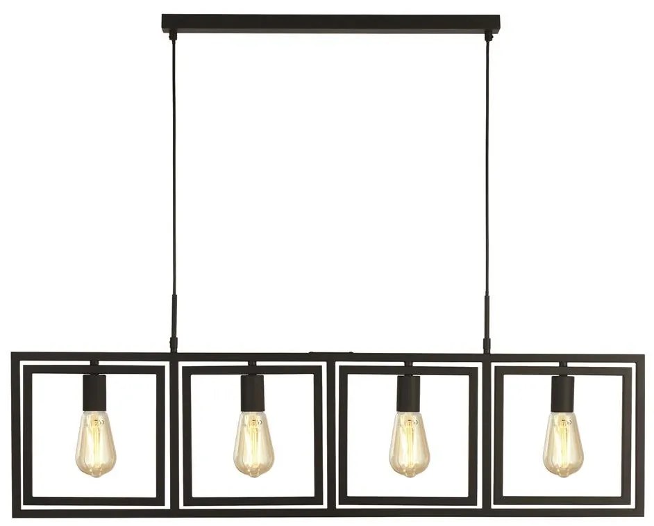 Lustra design industrial cu 4 surse de lumina Plaza