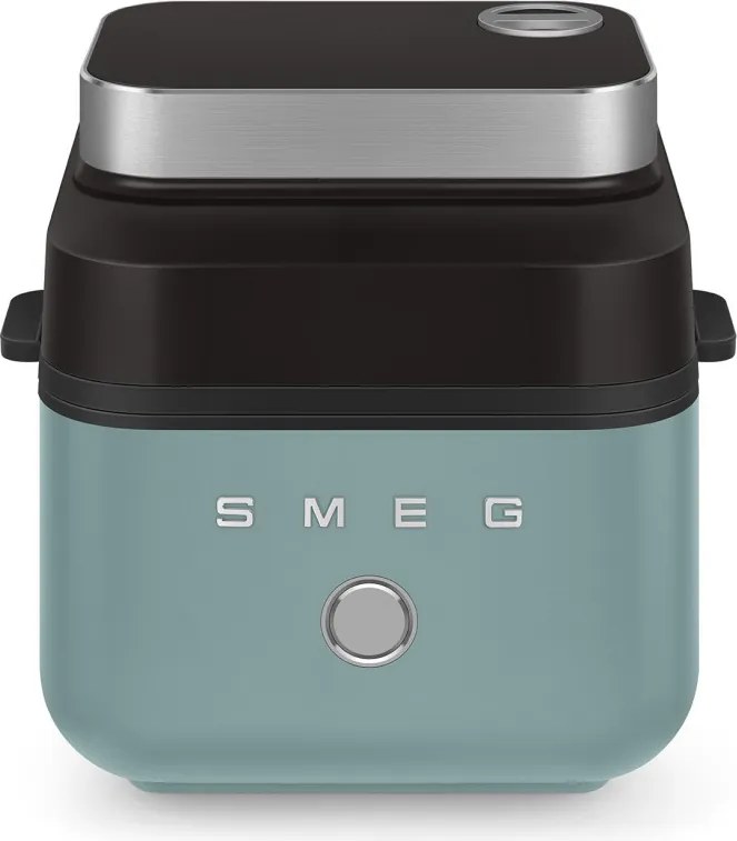 Friteuza cu aer cald Smeg Collezione AFC01EGMAU, 1450 W, 7,3 l, 40-200°C, 7 programe, Mod dublu, Comandă tactila, Timer, LED, Verde
