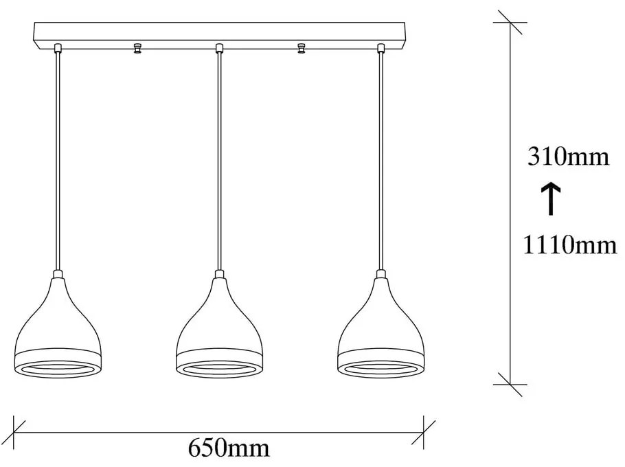 Lustră neagră/arămie cu abajur din metal Yildo – Opviq lights