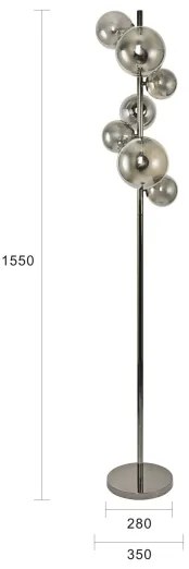 Lampadar LED Brilagi MILLA 7xG9/3W/230V crom lucios/fumuriu